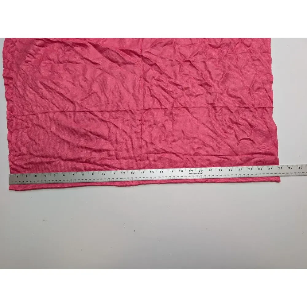 PASHMINA Peach 70% Pashmina Cashmere 30% Silk Scarf Fringed Vintage 69” x 28”